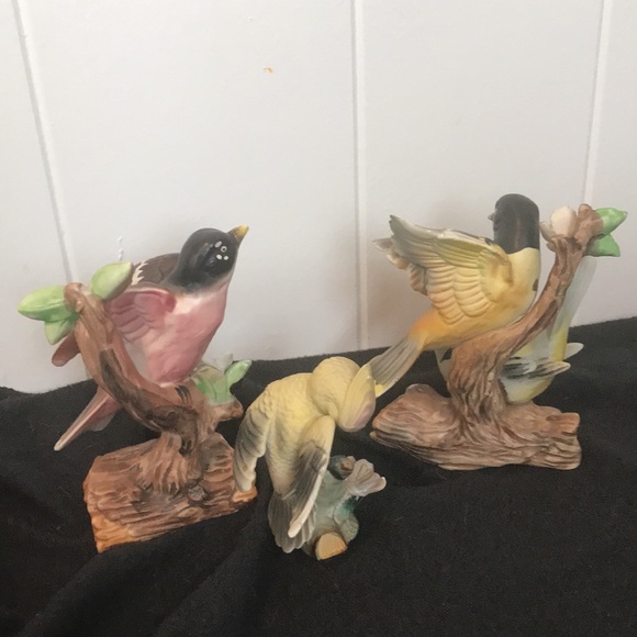 Vintage Bird Figurines (Set of 3) Robin, Orioles, and Parrot - Picture 9 of 9